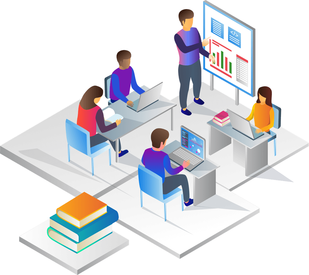Illustration depicting traditional exam prep left too many students behind.